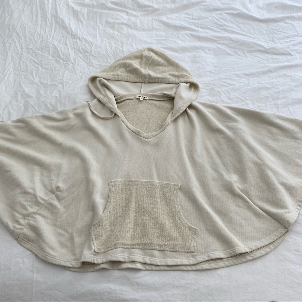 Urban Outfitters Off White Poncho Top